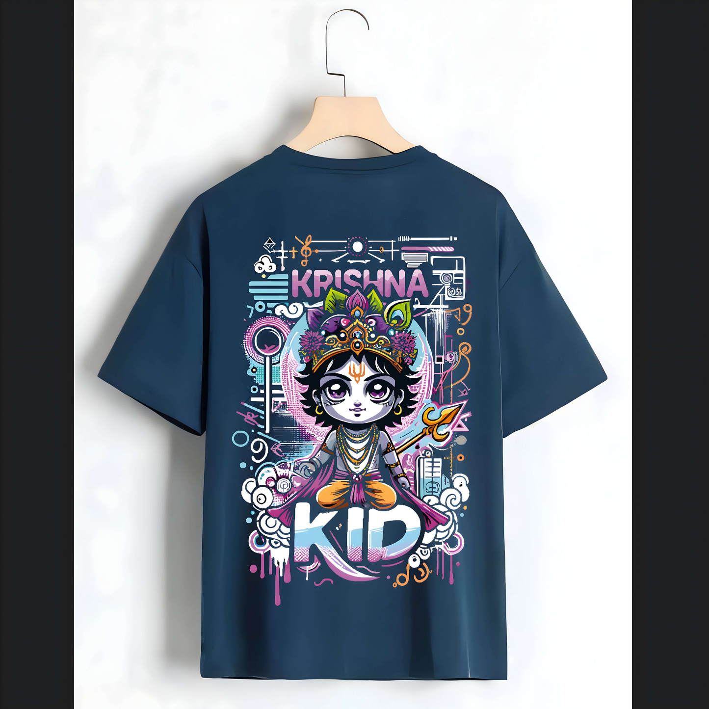 Krishna Kid Graphic T-Shirt – Playful Divine Artwork