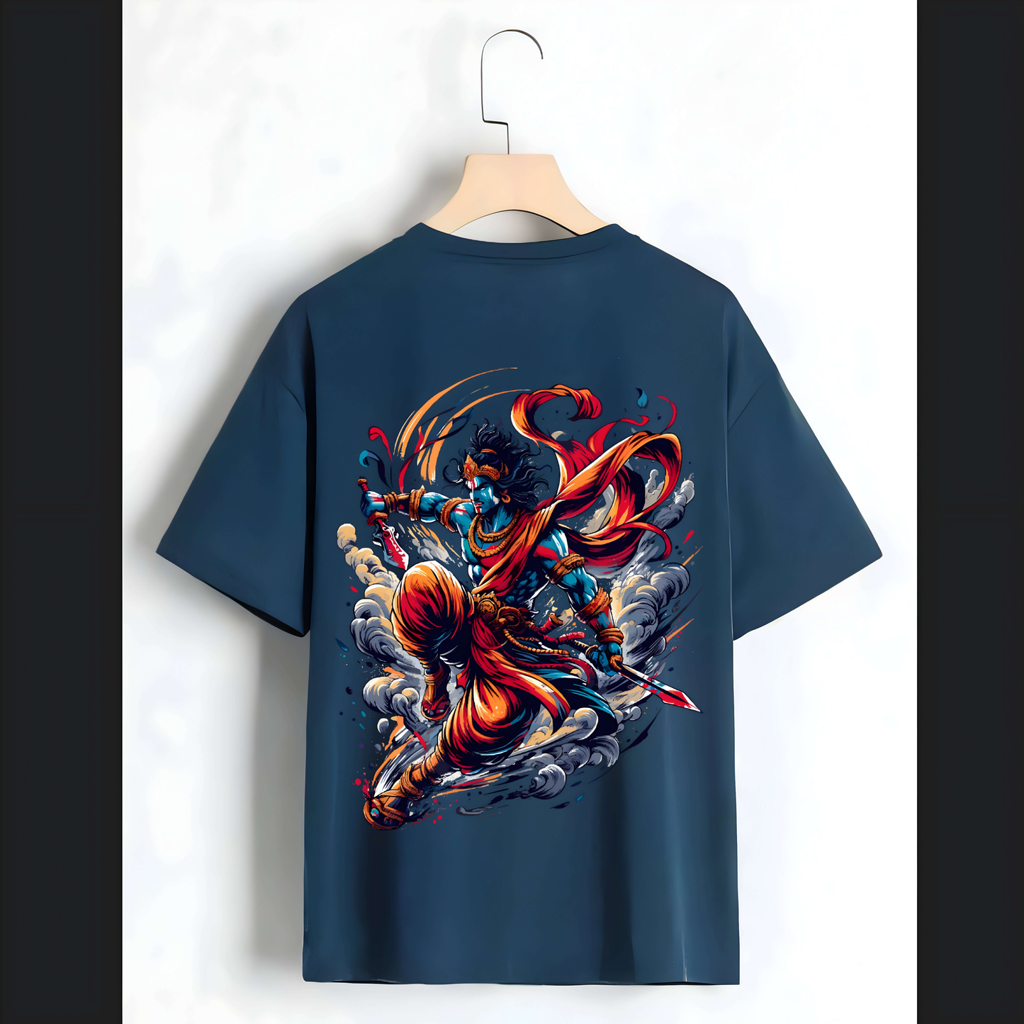 Sri Krishna with Swords Energy Art T-Shirt