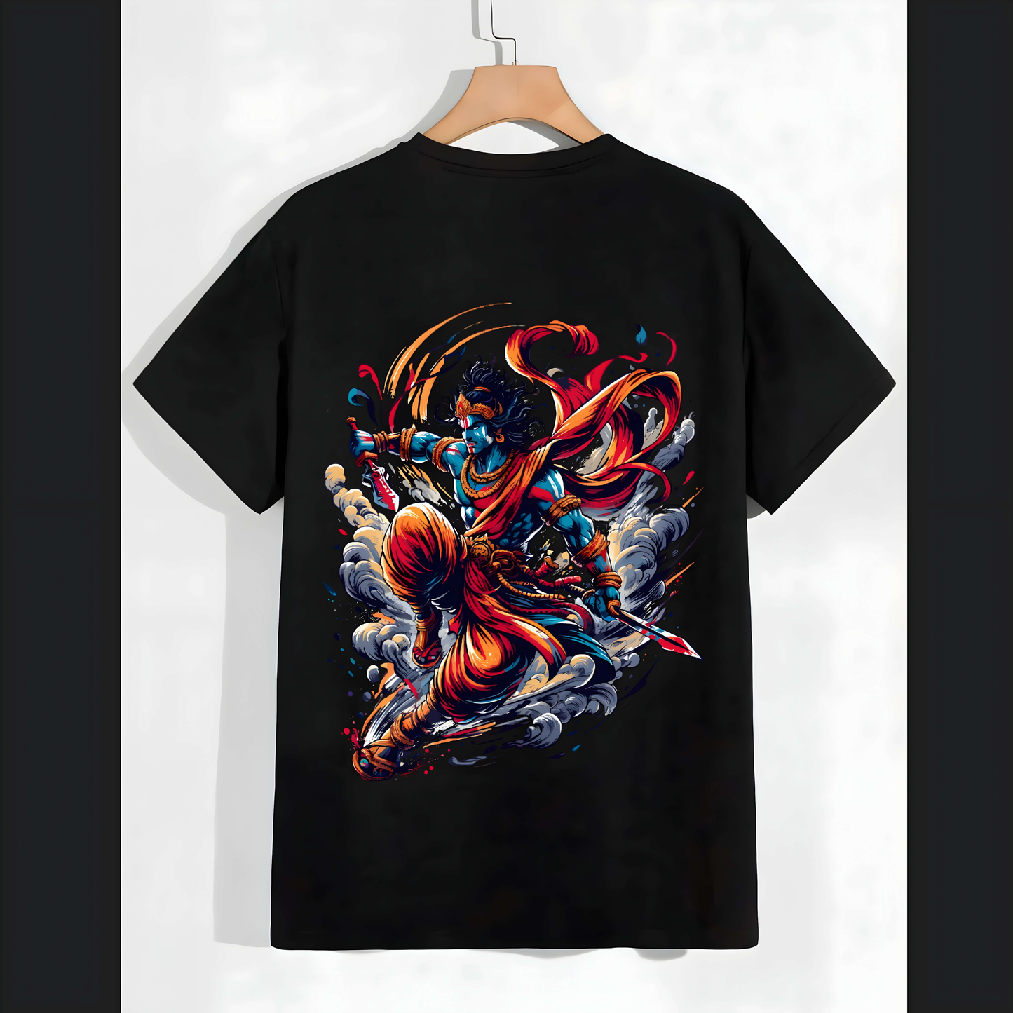 Sri Krishna with Swords Energy Art T-Shirt