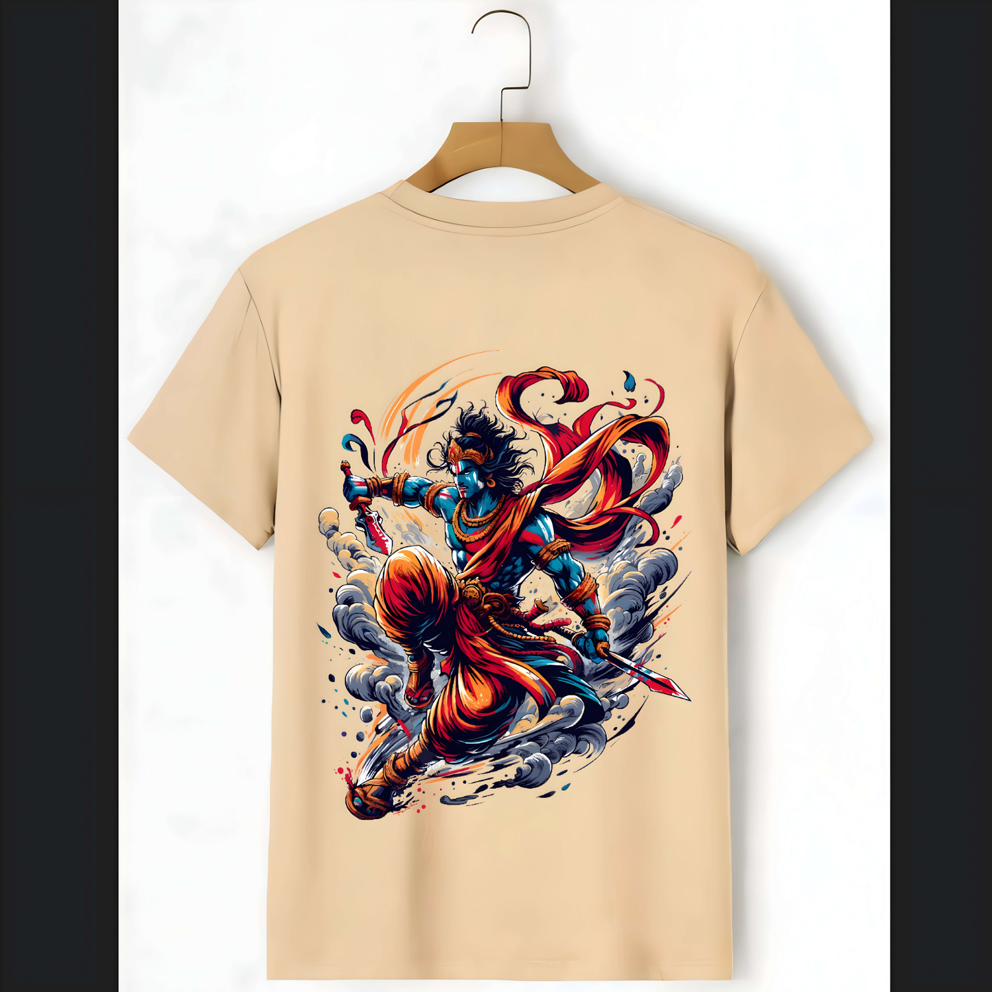 Sri Krishna with Swords Energy Art T-Shirt